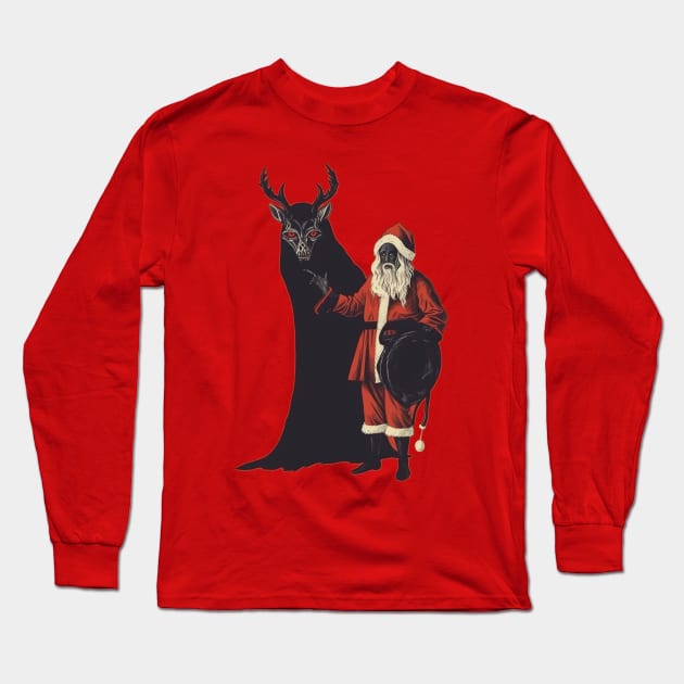 Dark Christmas Evil Demons Long Sleeve T-Shirt by Soulphur Media